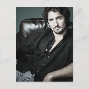 Hunky moustache beard Justin 2006 Postcard