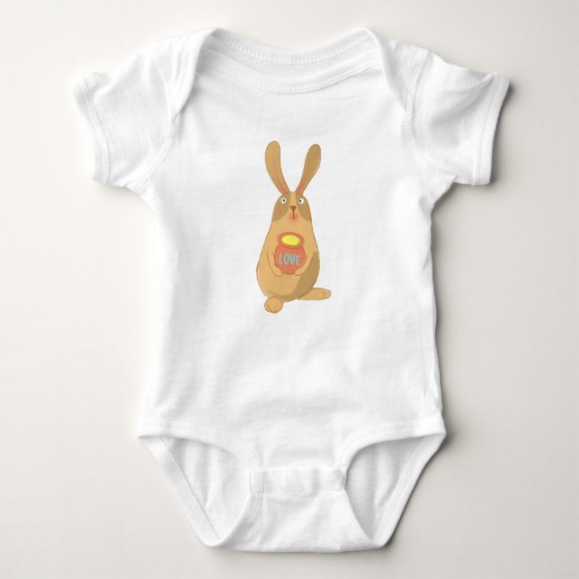 Hunny Bunny Baby Bodysuit (Front)