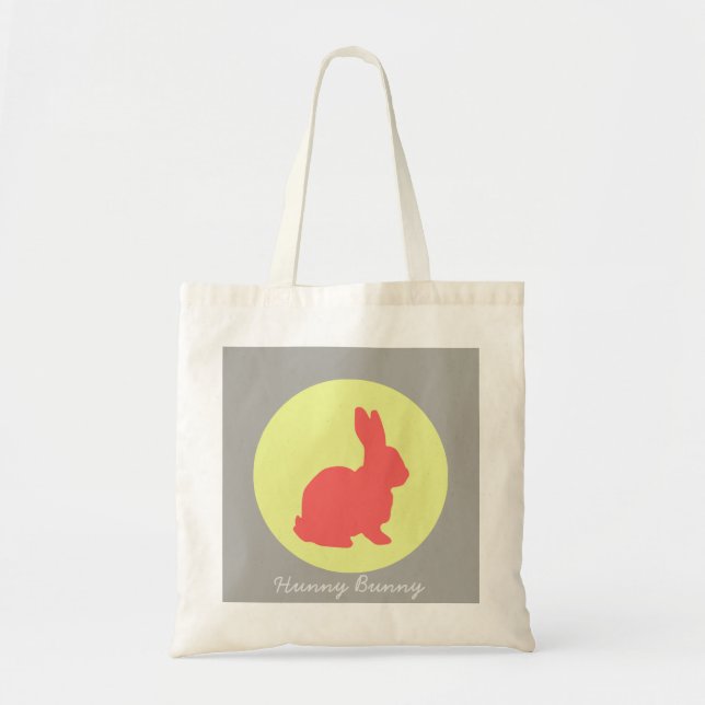 Hunny Bunny Funky Pastel Colours Tote Bag (Front)