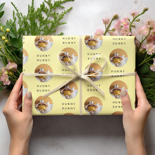  Hunny Bunny Photo Easter Yellow   Personalised  Wrapping Paper