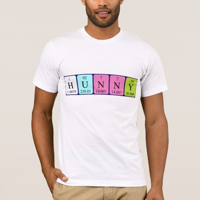 Hunny periodic table name shirt (Front)