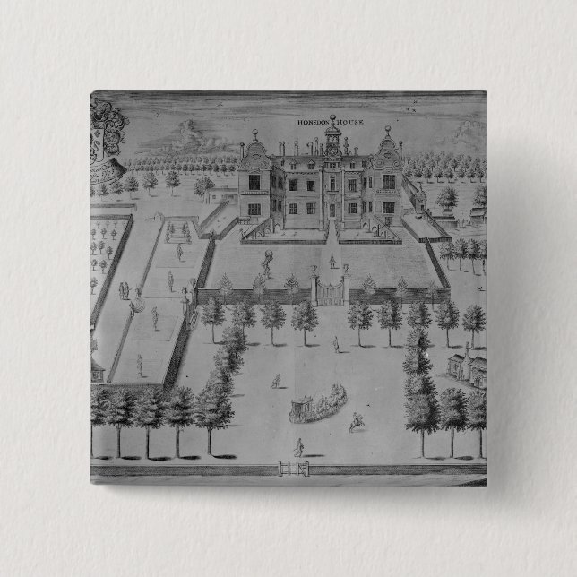 Hunsdon House 15 Cm Square Badge (Front)