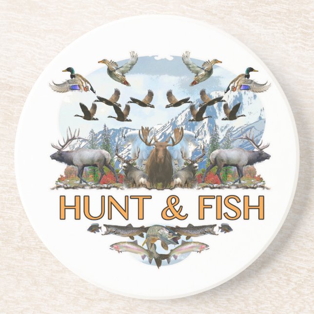 Hunt and fish coaster (Front)
