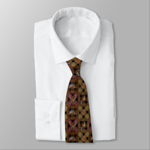 Hunt Club Plaid With Wildlife Game  Tie