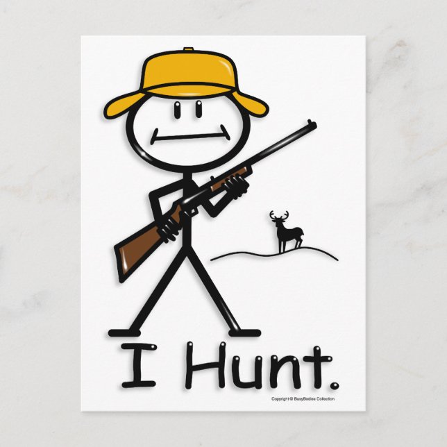 Hunt:deer:rifle Postcard (Front)