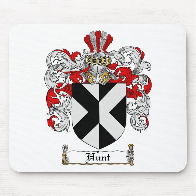 HUNT FAMILY CREST -  HUNT COAT OF ARMS MOUSE PAD (Front)