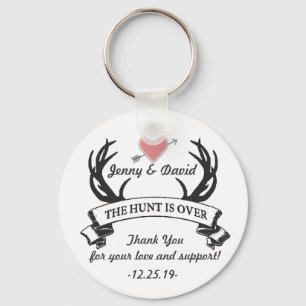 "Hunt is Over" Personalised Key Ring Wedding