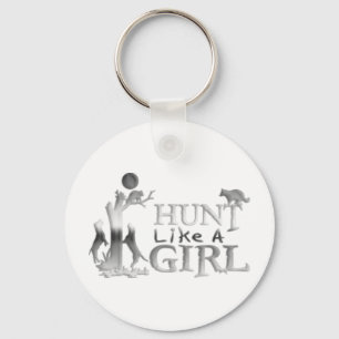 HUNT LIKE A GIRL COON HUNTING KEY RING