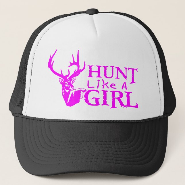 HUNT LIKE A GIRL TRUCKER HAT (Front)
