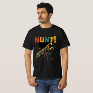 Hunt Praying Mantis Insect Graphic T-Shirt for Men