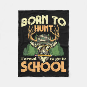 Hunt School Deer Camo Hunting Boys Kids Youth Fleece Blanket