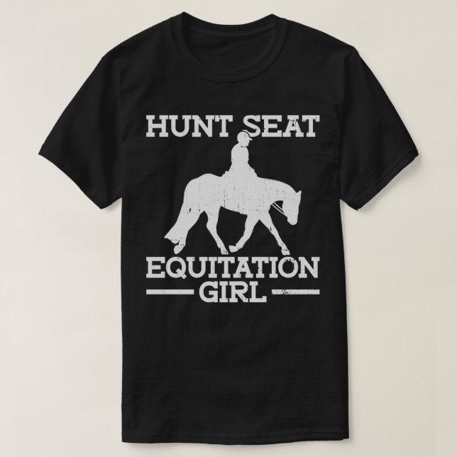 Hunt Seat English Riding Rider Horse Riding Equest T-Shirt (Design Front)