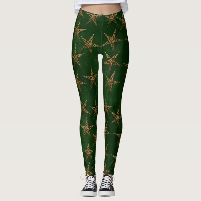 Hunter and Gold Celtic Leggings (Front)