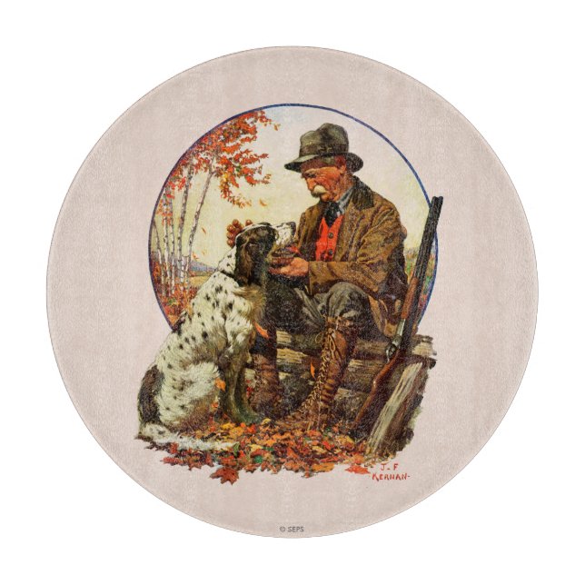 Hunter and Spaniel Cutting Board (Front)