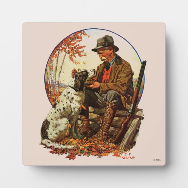 Hunter and Spaniel Plaque (Front)