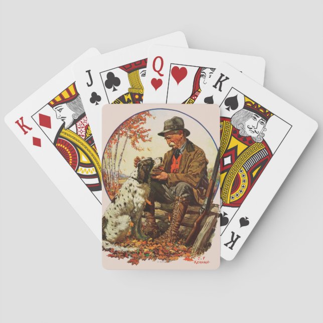 Hunter and Spaniel Playing Cards (Back)