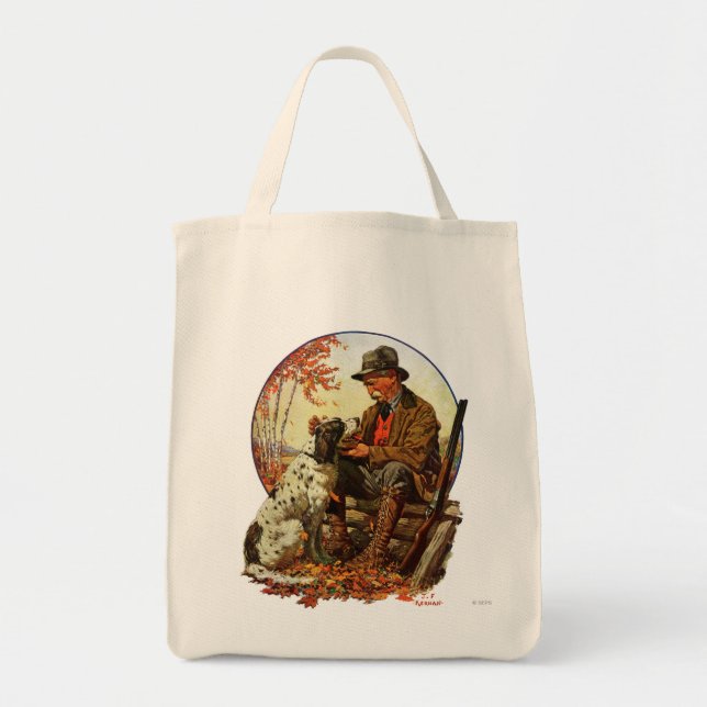 Hunter and Spaniel Tote Bag (Front)