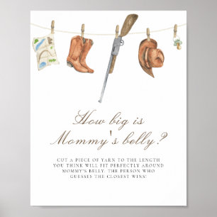 Hunter baby shower How big is mummy's belly Poster