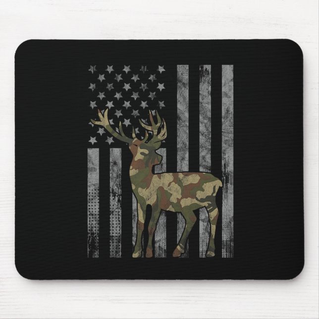 Hunter Camouflage Hunting Hunt Buck Elk American F Mouse Pad (Front)