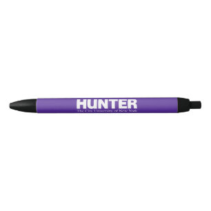 Hunter College CUNY Academic Logo Black Ink Pen