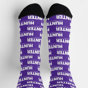 Hunter College CUNY Academic Logo Socks