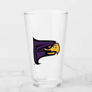 Hunter College Hawk Profile Mascot Glass