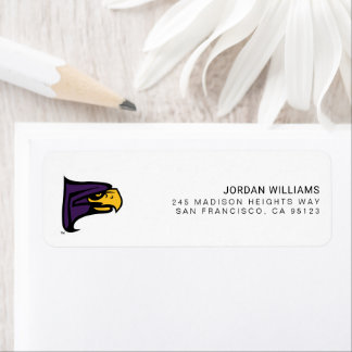 Hunter College Hawk Profile Mascot Return Address Label