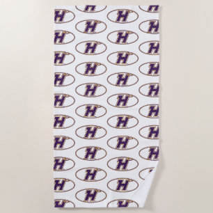 Hunter College Hawks Athletic Logo Beach Towel