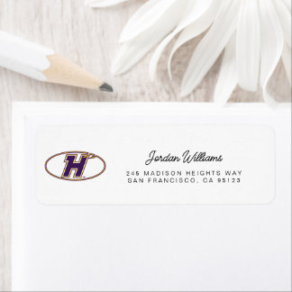 Hunter College Hawks Athletic Logo Return Address Label