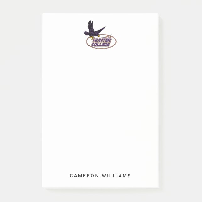 Hunter College Hawks Mascot Post-it Notes (Front)