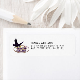 Hunter College Hawks Mascot Return Address Label