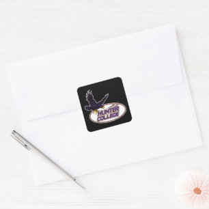 Hunter College Hawks Mascot Square Sticker