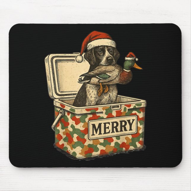 Hunter Dad Christmas Mallard Xmas Duck Lover Women Mouse Pad (Front)