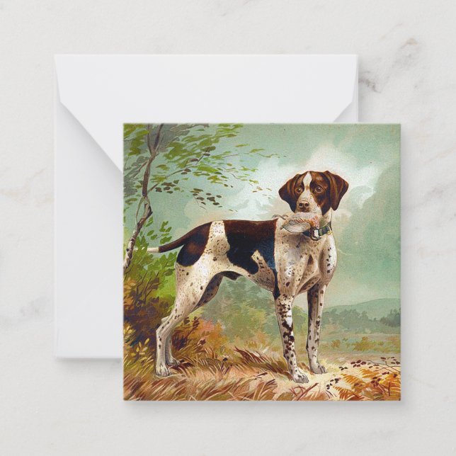 Hunter dog with bird in mouth card (Front)