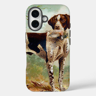 Hunter dog with bird in mouth iPhone 16 case