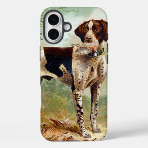 Hunter dog with bird in mouth iPhone 16 plus case