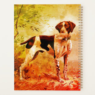 Hunter dog with bird in mouth planner