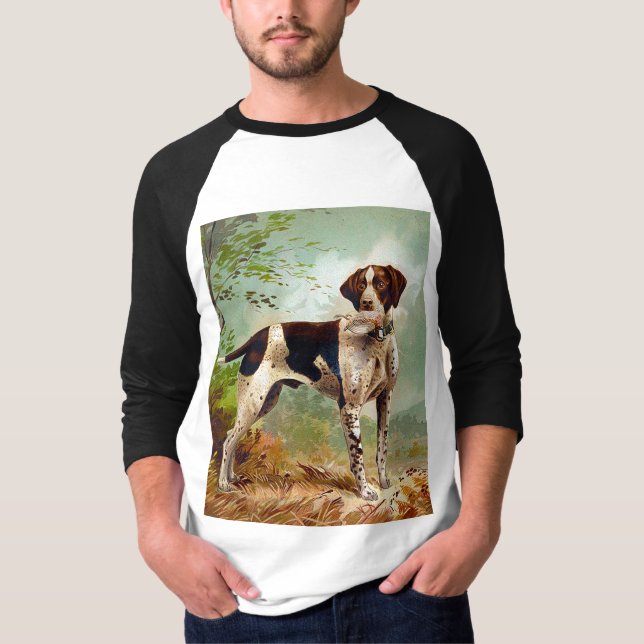 Hunter dog with bird in mouth T-Shirt (Front)