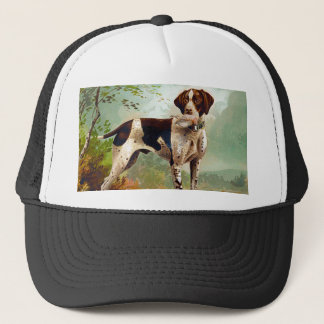 Hunter dog with bird in mouth trucker hat