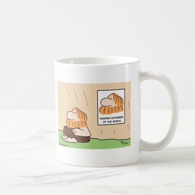 hunter gatherer month caveman coffee mug (Right)