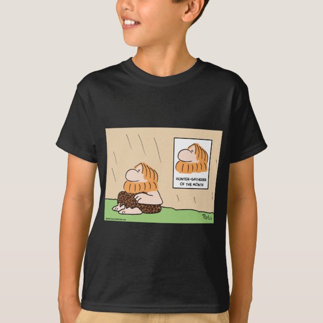 hunter gatherer month caveman T-Shirt (Front)