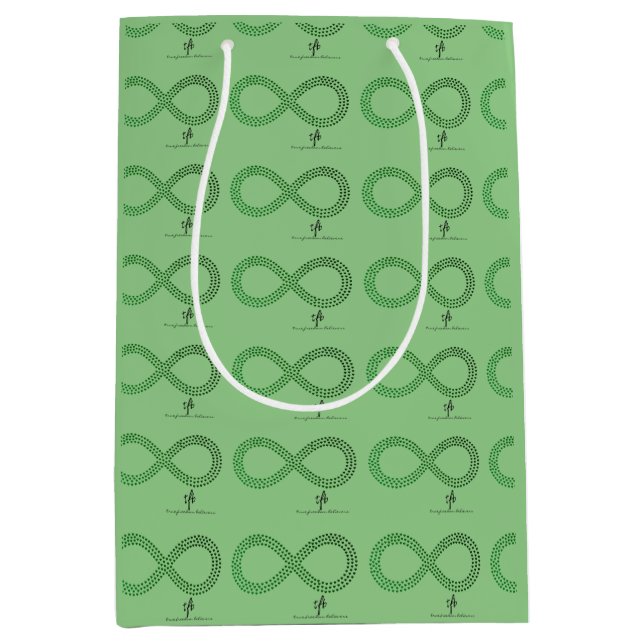 Hunter Gradient Infinity Hearts Medium Gift Bag (Front)