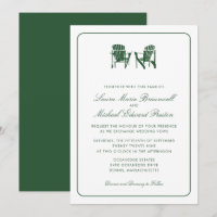 Hunter Green Adirondack Chairs Wedding