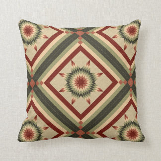 Hunter Green and Maroon Lone Star Quilt Design Cushion
