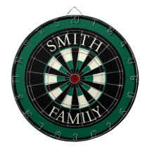 Hunter Green Black Personalised Dart Board