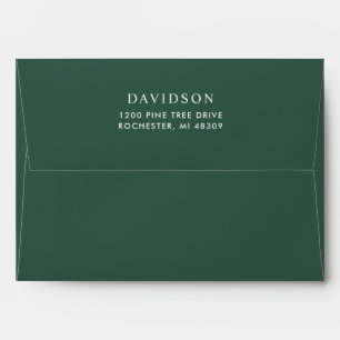 Hunter Green Black Tartan Plaid Holiday Mailing Envelope