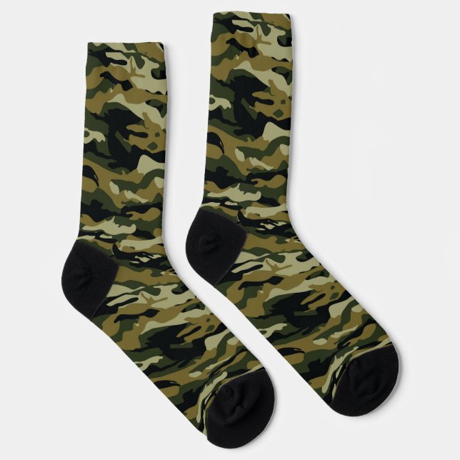 Hunter Green Camo Socks (Right)