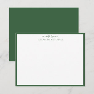 Hunter Green Classic Border Card