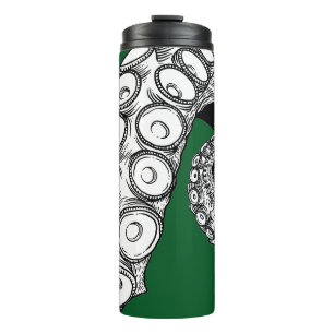 Hunter Green coloured Octopus Tentacle Thermal Tumbler