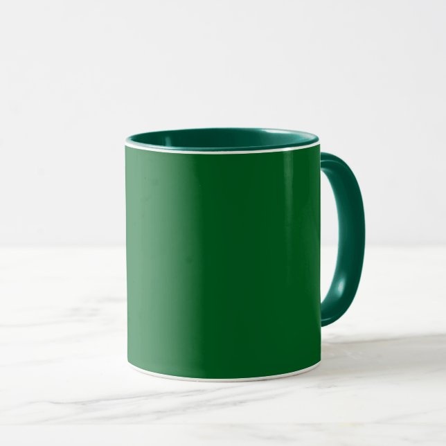 Hunter green, deep rich shade, mug (Front Right)